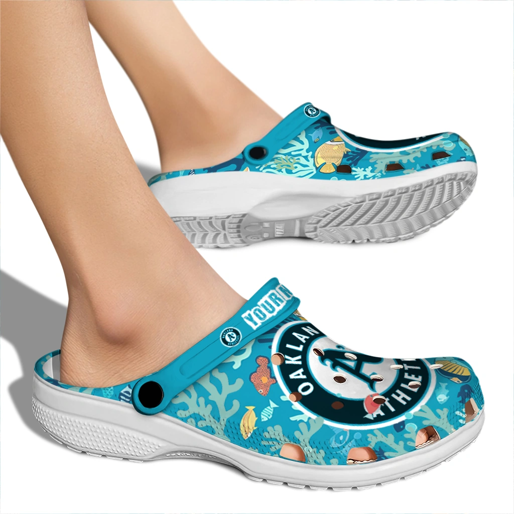 customized oakland athletics tropical fish ocean clogs fashion forward customized oakland athletics tropical fish ocean clogs fashion forward