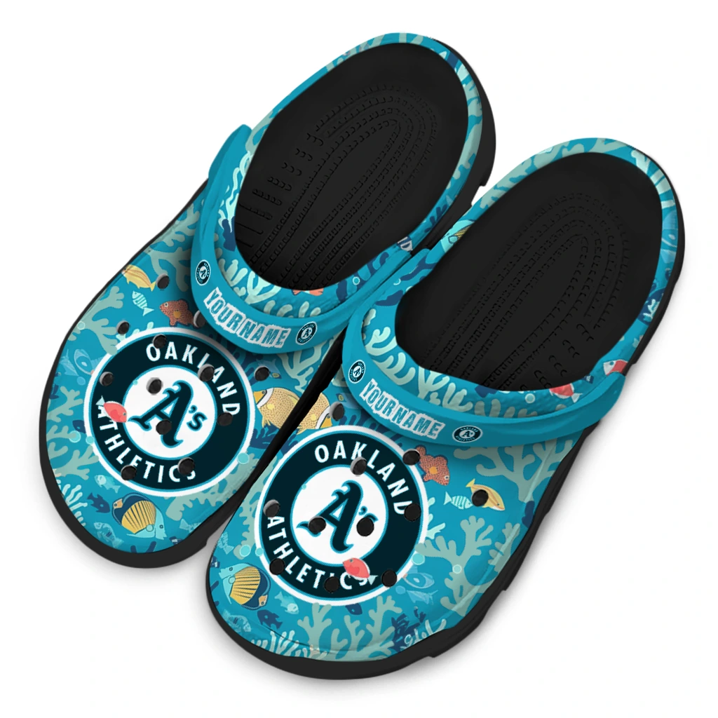 customized oakland athletics tropical fish ocean clogs latest model customized oakland athletics tropical fish ocean clogs latest model