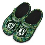 customized oakland athletics tropical leaves clogs best selling