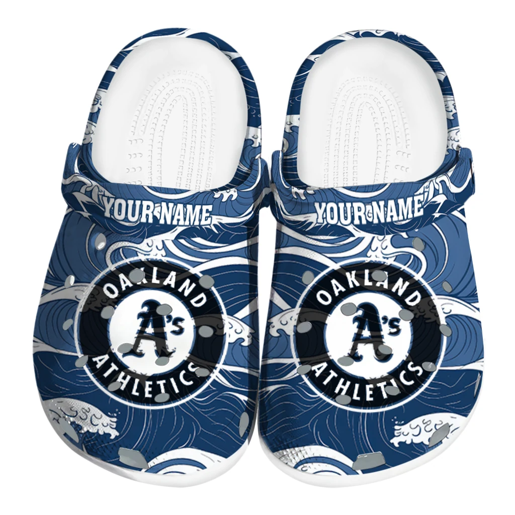 customized oakland athletics wave flow clogs best selling customized oakland athletics wave flow clogs best selling