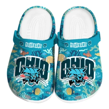 customized ohio bobcats tropical fish ocean clogs best selling