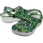 customized ohio bobcats tropical leaves clogs best selling