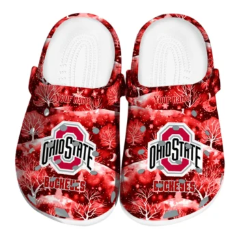 customized ohio state buckeyes snowy hills clogs best selling
