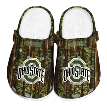 customized ohio state buckeyes woods forest designs clogs best selling