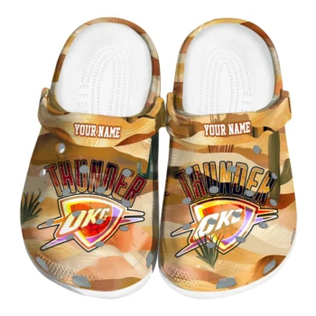 customized oklahoma city thunder desert layers clogs best selling
