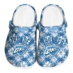 customized oklahoma city thunder snowflake mosaic clogs best selling