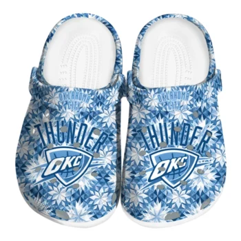 customized oklahoma city thunder snowflake mosaic clogs best selling