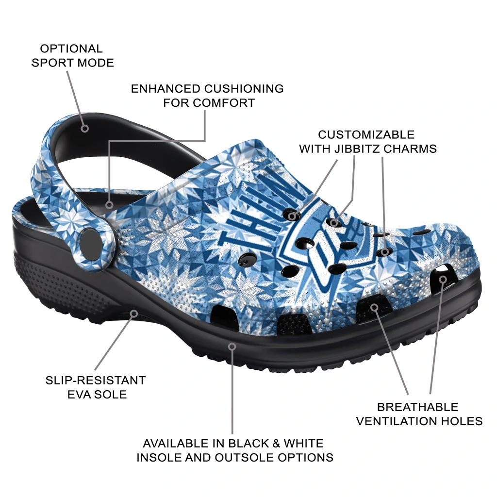 customized oklahoma city thunder snowflake mosaic clogs new arrival customized oklahoma city thunder snowflake mosaic clogs new arrival