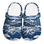 customized oklahoma city thunder wave flow clogs best selling