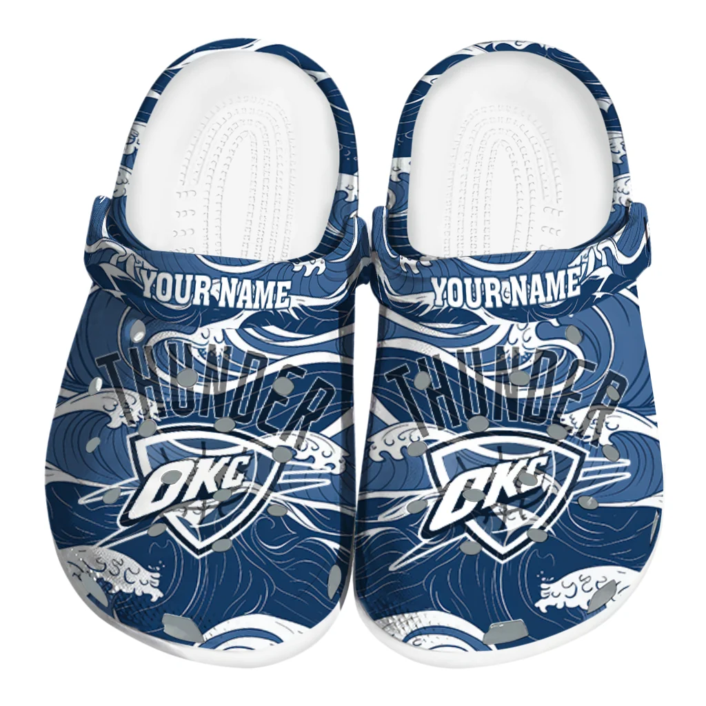 customized oklahoma city thunder wave flow clogs best selling customized oklahoma city thunder wave flow clogs best selling