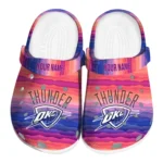 customized oklahoma city thunder wavy stripes clogs best selling