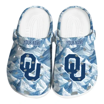 customized oklahoma sooners mountain artwork clogs best selling