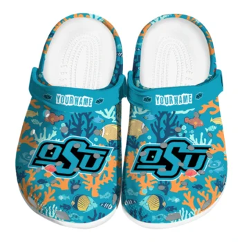 customized oklahoma state cowboys tropical fish ocean clogs best selling