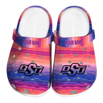customized oklahoma state cowboys wavy stripes clogs best selling