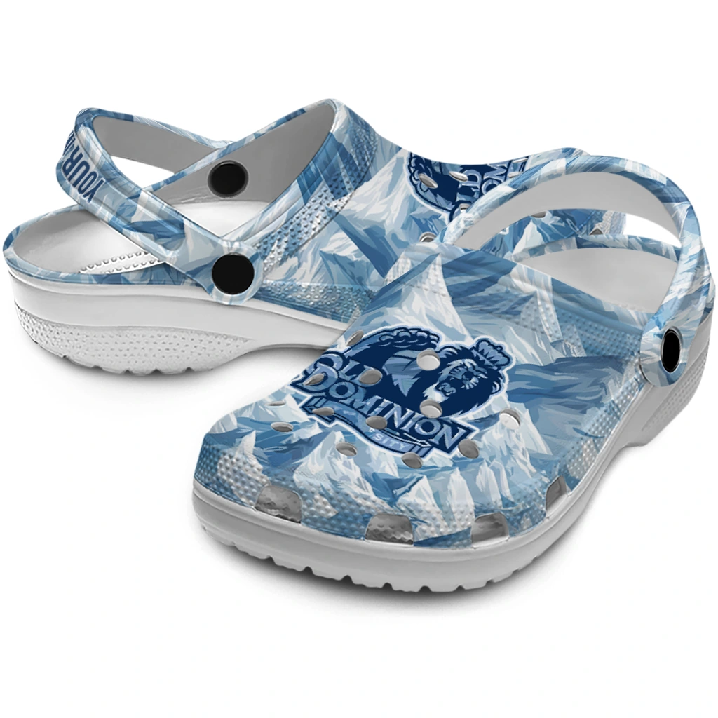 customized old dominion monarchs mountain artwork clogs high quality customized old dominion monarchs mountain artwork clogs high quality