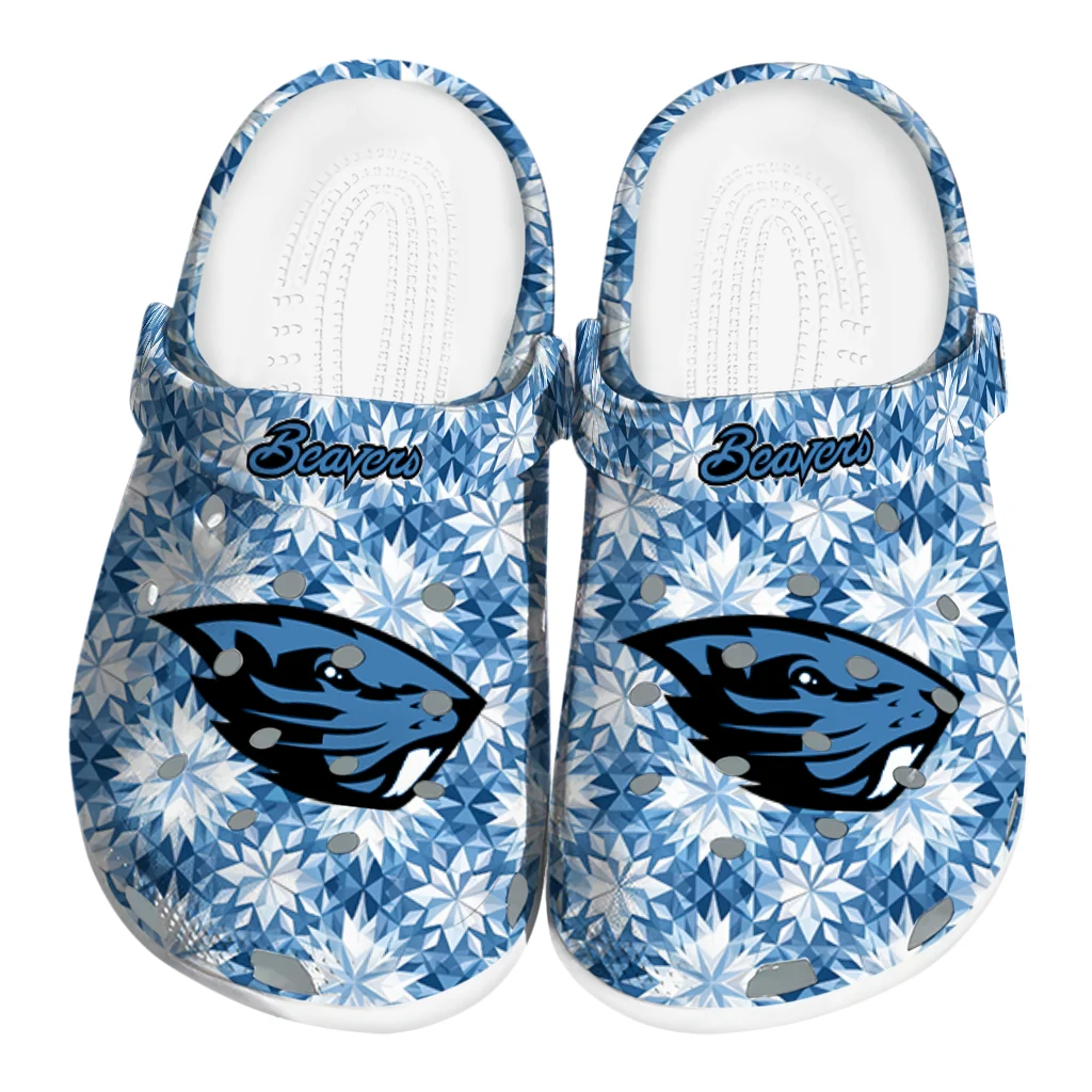 customized oregon state beavers snowflake mosaic clogs best selling customized oregon state beavers snowflake mosaic clogs best selling