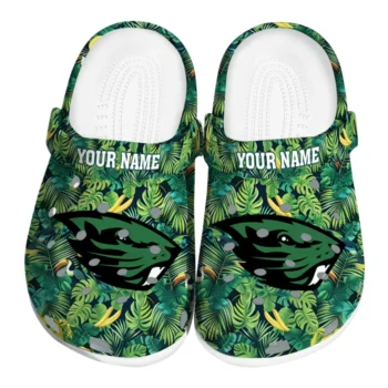 customized oregon state beavers tropical leaves clogs best selling