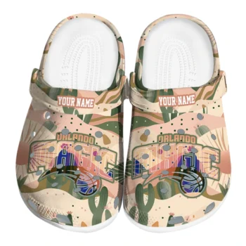 customized orlando magic desert cactus pattern clogs best selling