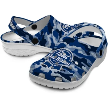 customized pabst blue ribbon camou blue gray clogs high quality hey clogs
