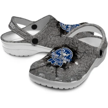 customized pabst blue ribbon stone gray blue clogs high quality hey clogs