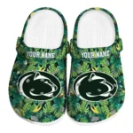 customized penn state nittany lions tropical leaves clogs best selling
