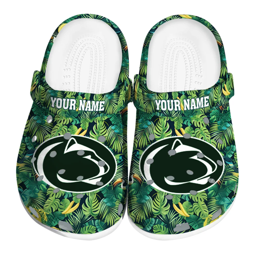 customized penn state nittany lions tropical leaves clogs best selling customized penn state nittany lions tropical leaves clogs best selling