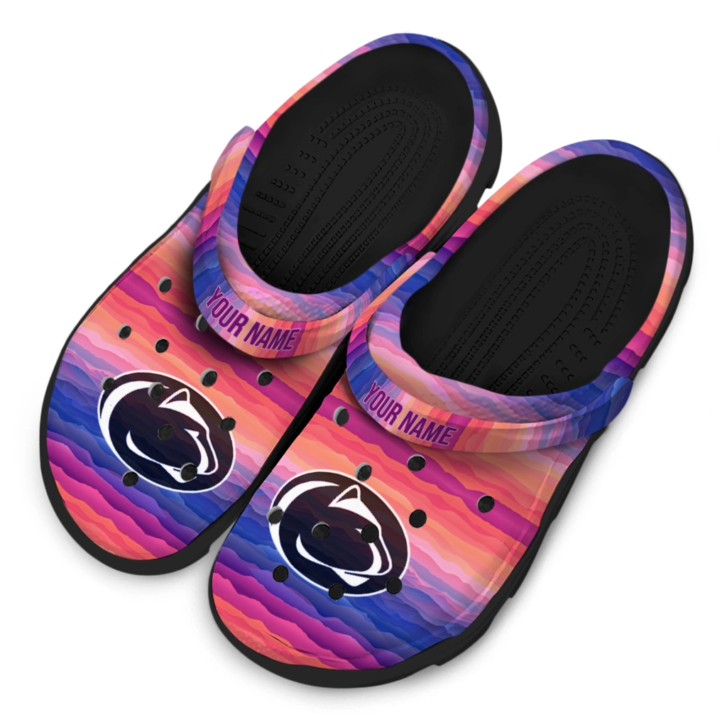 customized penn state nittany lions wavy stripes clogs latest model customized penn state nittany lions wavy stripes clogs latest model