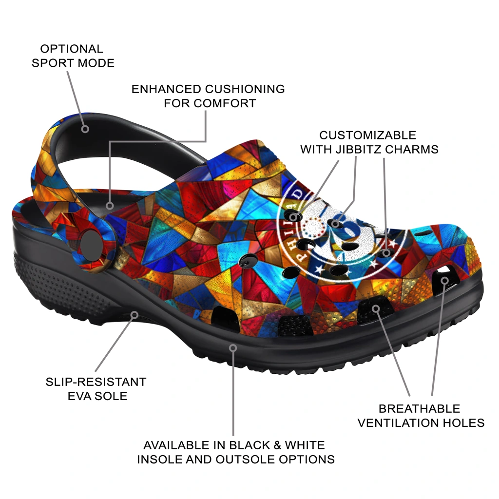 customized philadelphia 76ers prism pieces clogs new arrival customized philadelphia 76ers prism pieces clogs new arrival