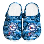 customized philadelphia 76ers snowy hills clogs best selling