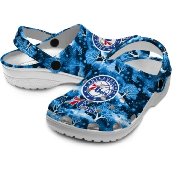 customized philadelphia 76ers snowy hills clogs high quality