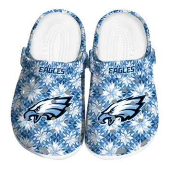 customized philadelphia eagles snowflake mosaic clogs best selling