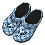 customized philadelphia eagles snowflake mosaic clogs best selling