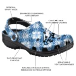 customized philadelphia eagles snowflake mosaic clogs best selling