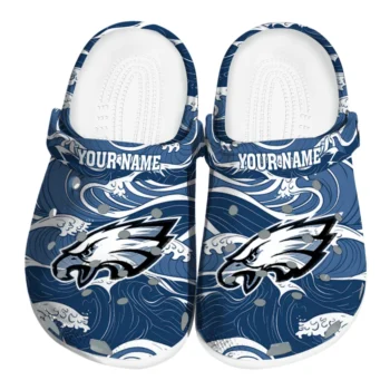 customized philadelphia eagles wave flow clogs best selling