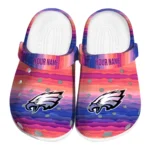customized philadelphia eagles wavy stripes clogs best selling