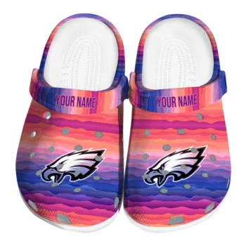 customized philadelphia eagles wavy stripes clogs best selling