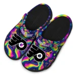 customized philadelphia flyers swirling mushrooms clogs best selling