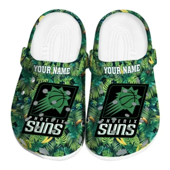 customized phoenix suns tropical leaves clogs best selling