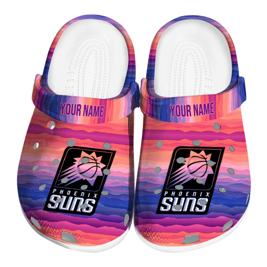 customized phoenix suns wavy stripes clogs best selling customized phoenix suns wavy stripes clogs best selling