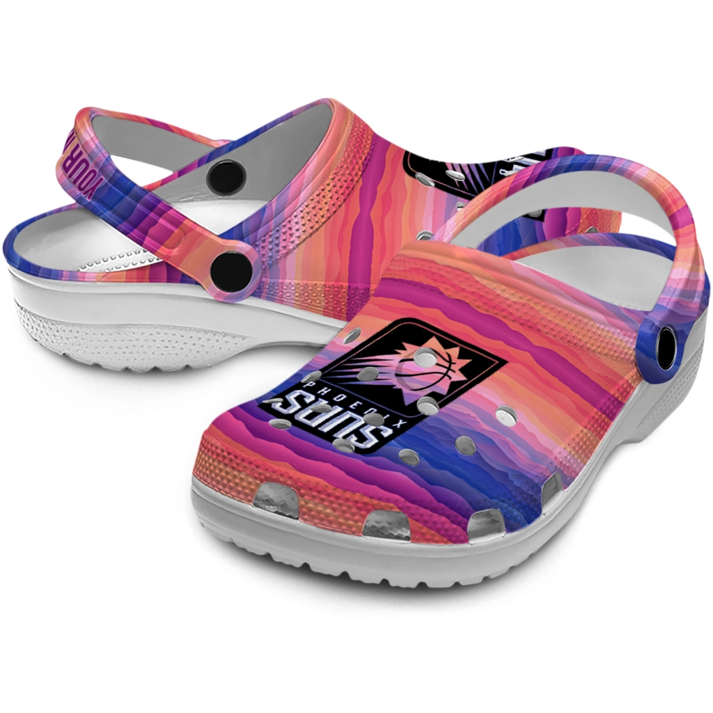 customized phoenix suns wavy stripes clogs high quality customized phoenix suns wavy stripes clogs high quality
