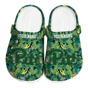 customized pittsburgh panthers tropical leaves clogs best selling