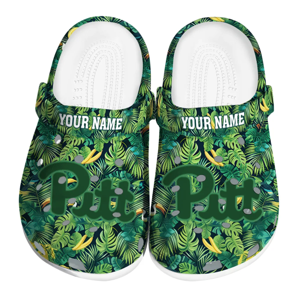 customized pittsburgh panthers tropical leaves clogs best selling customized pittsburgh panthers tropical leaves clogs best selling