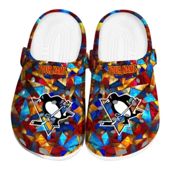 customized pittsburgh penguins prism pieces clogs best selling