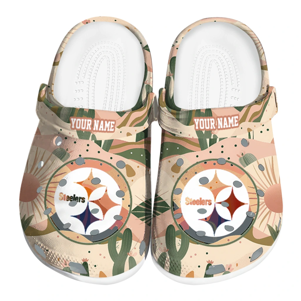 customized pittsburgh steelers desert cactus pattern clogs best selling customized pittsburgh steelers desert cactus pattern clogs best selling