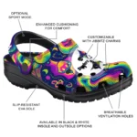 customized pittsburgh steelers swirling mushrooms clogs best selling