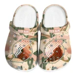 customized portland trail blazers desert cactus pattern clogs best selling