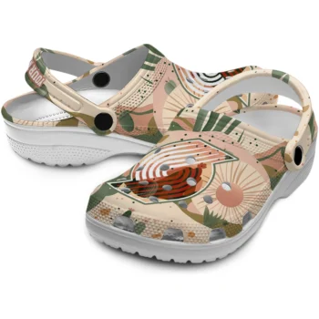 customized portland trail blazers desert cactus pattern clogs high quality