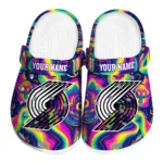 customized portland trail blazers swirling mushrooms clogs best selling