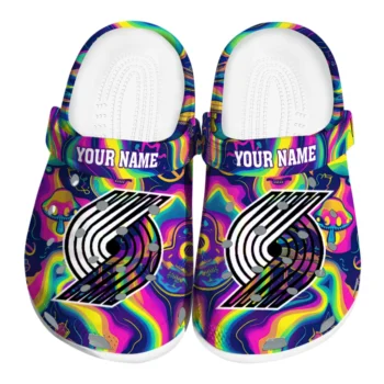 customized portland trail blazers swirling mushrooms clogs best selling