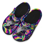 customized portland trail blazers swirling mushrooms clogs best selling